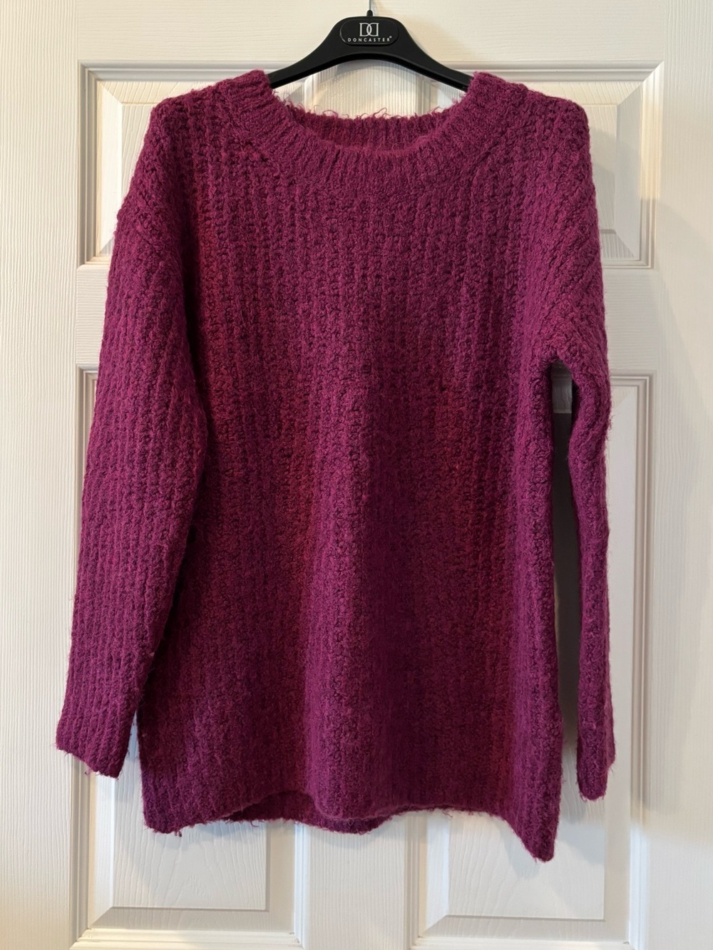 Anthropologie Cozy Women's Magenta Knit Sweater